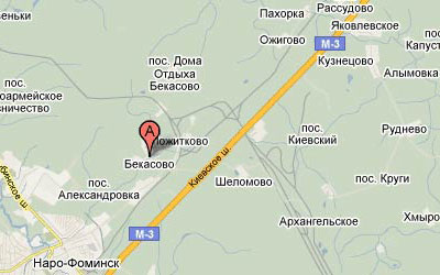 Бекасово на карте