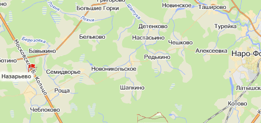 Назарьево на карте