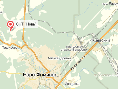 СНТ Новь у д. Таширово на карте