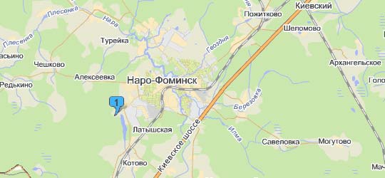 Наро-Фоминск СНТ Весна на карте