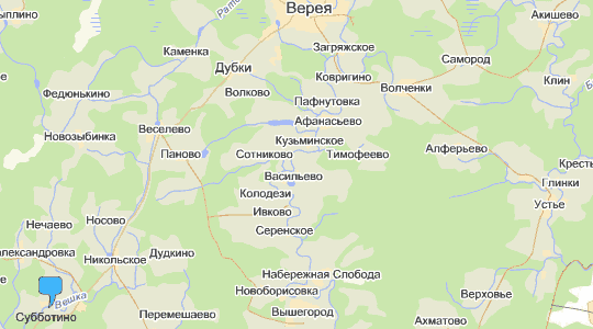 д. Субботино на карте