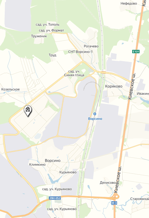 д. Ворсино на карте