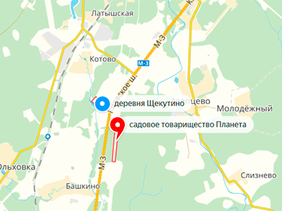 СНТ Планета у д. Щекутино