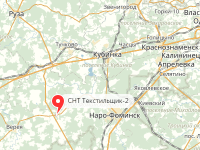 СНТ Текстильщик-2 у д. Бавыкино, д. Слепушкино на карте