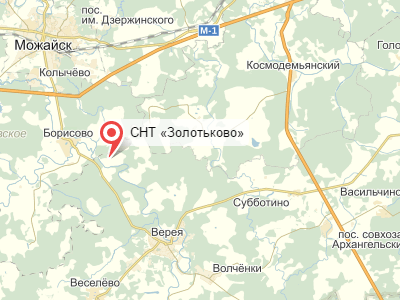 СНТ Золотьково у д. Золотьково на карте